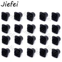 20pcs 4 pin speakon panel mount 4 poles powercon female jack socket connector power connector chassis 4 pin powercon wholesale