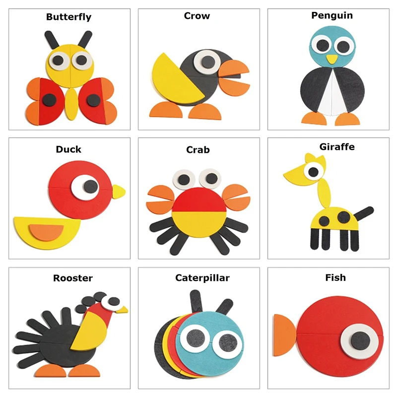 

3D Cartoon Animal Giraffe Wood Puzzles Wooden Jigsaw Toys For Children Intelligence Develop Kids Baby Early Educational Toy 3pcs