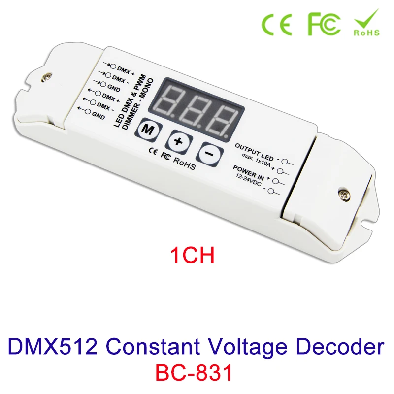 Новое поступление DMX512 постоянного Напряжение декодер 1CH 2CH 3CH 4CH PWM led RGBW dmx