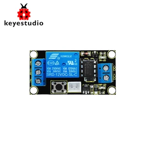 Keyestudio Button-Controlled One Channel 12V Relay Module For Arduino (Black and Environmental-friendly)