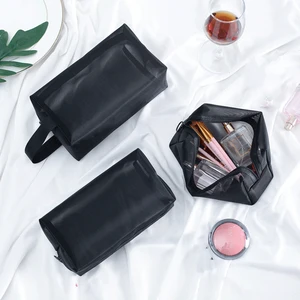 Женская прозрачная сетчатая косметичка, дорожный кейс для косметики, модный органайзер для туалетных принадлежностей, косметичка, косметичка