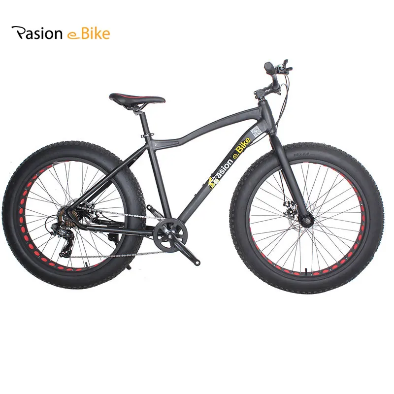 Pasion ebike Алюминиевая рама 26*4.0 7 Скорость жира шин bicicleta горный велосипед 18 дюймов
