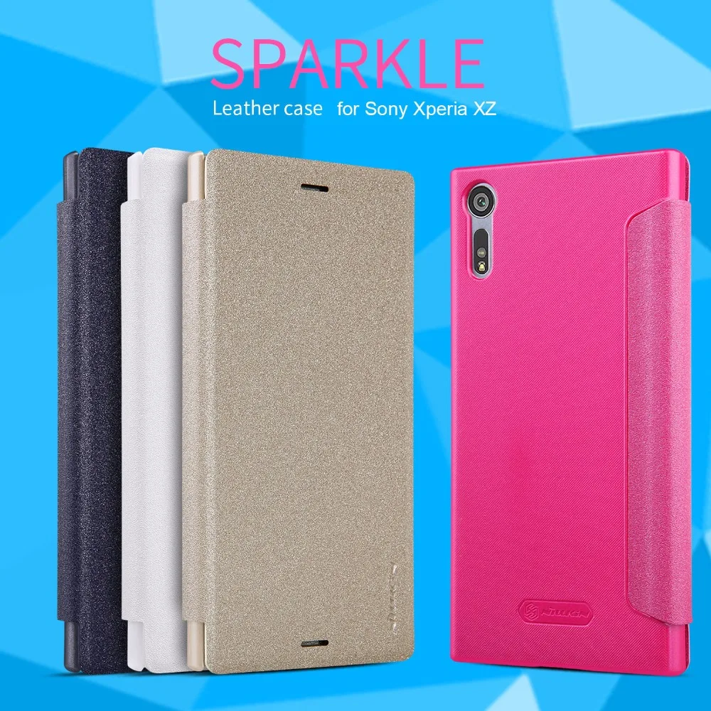 Для Sony Xperia XZ чехол NILLKIN Sparkle Роскошные Флип раскладный кожаный задняя крышка для