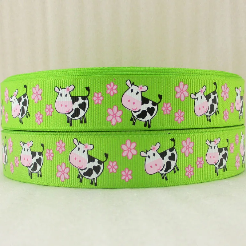 22mm David accessories 9 мм, 22 мм, 25 мм, 38 мм, версия с изображением коровы Grosgrain ленточный пошив заколки для волос подарочная упаковка материалы ручной работы, 50Yc3159 - Цвет: 22mm