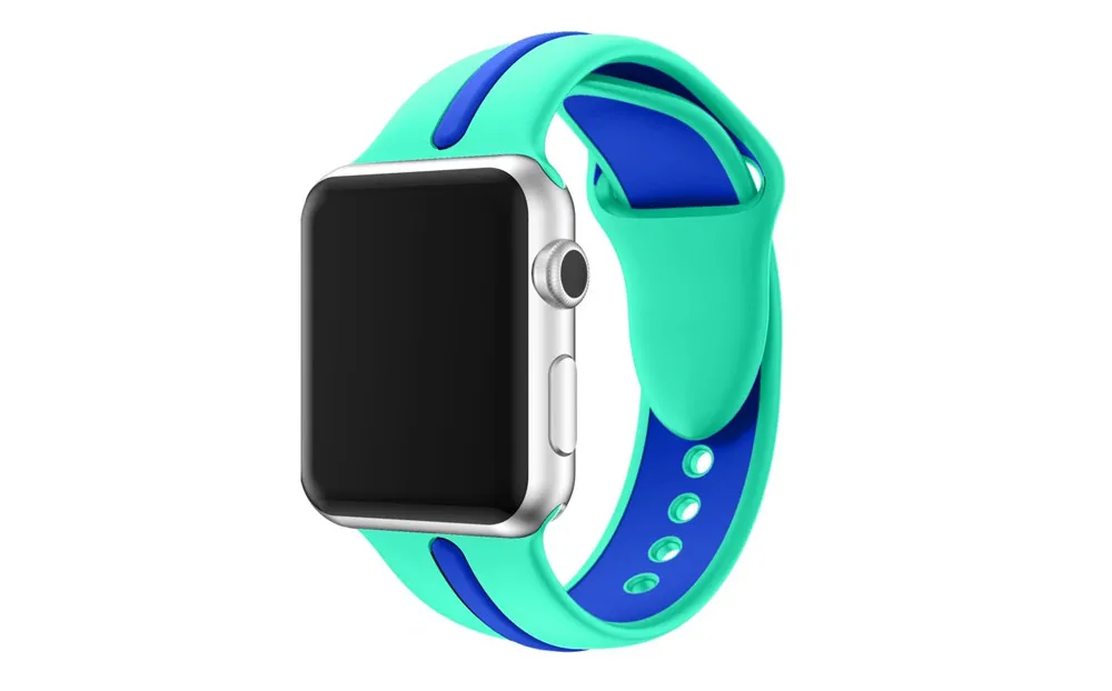 Силиконовый спортивный ремешок с адаптером для Apple Watch 44 мм 40 iWatch 4/2/1 браслет 10