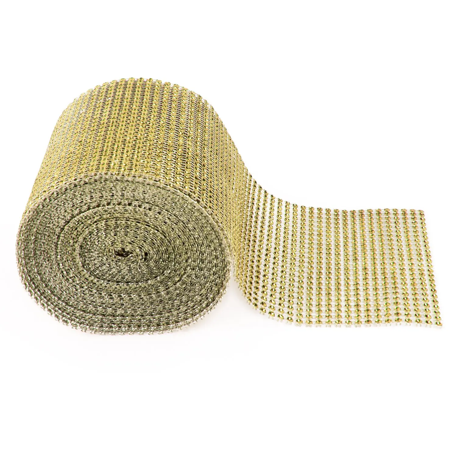 Metable 1 рулон Золото Алмаз сверкающие горный хрусталь сетчатая лента для украшения