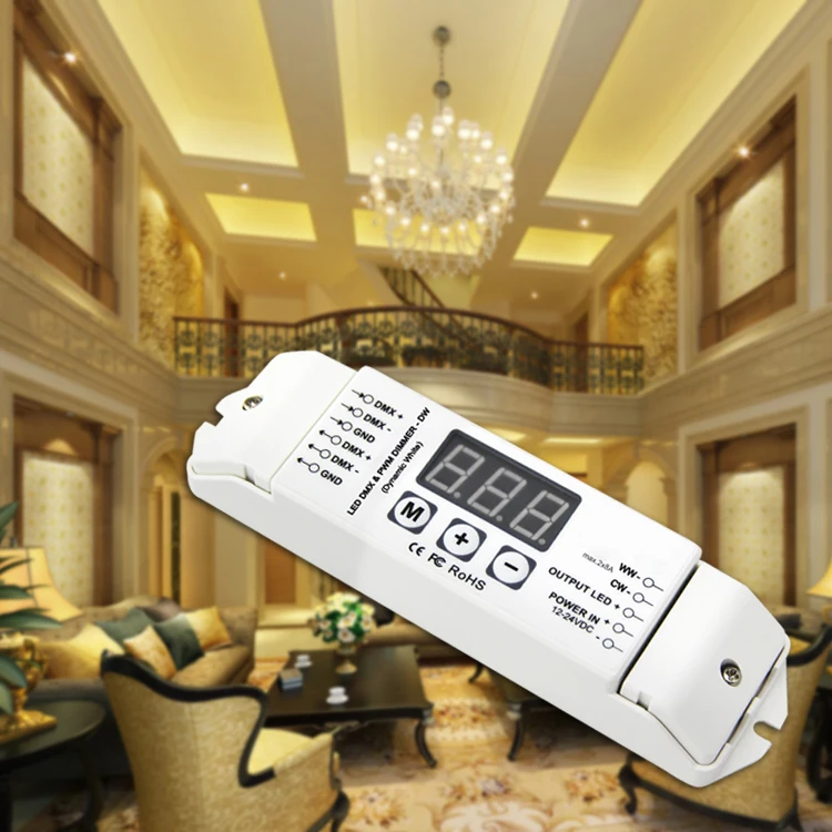 BC 832 DC12V 24V постоянное напряжение PWM DMX512/1990 светодиодный декодер 2 канала DMX