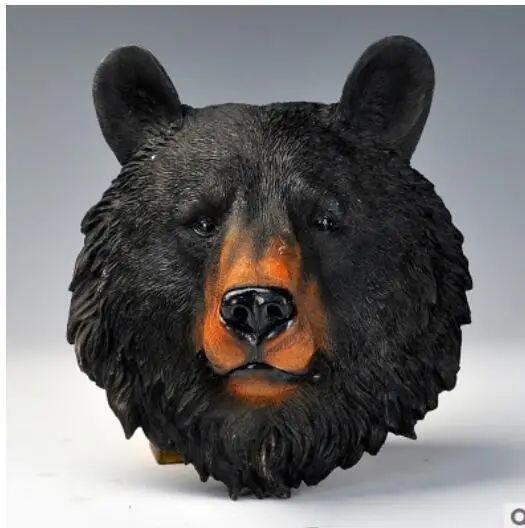 Resin art bar cafe Lion dog head Wolf wave Hang animal heads wall Household creative realistic display decoration statues Home | Дом и сад