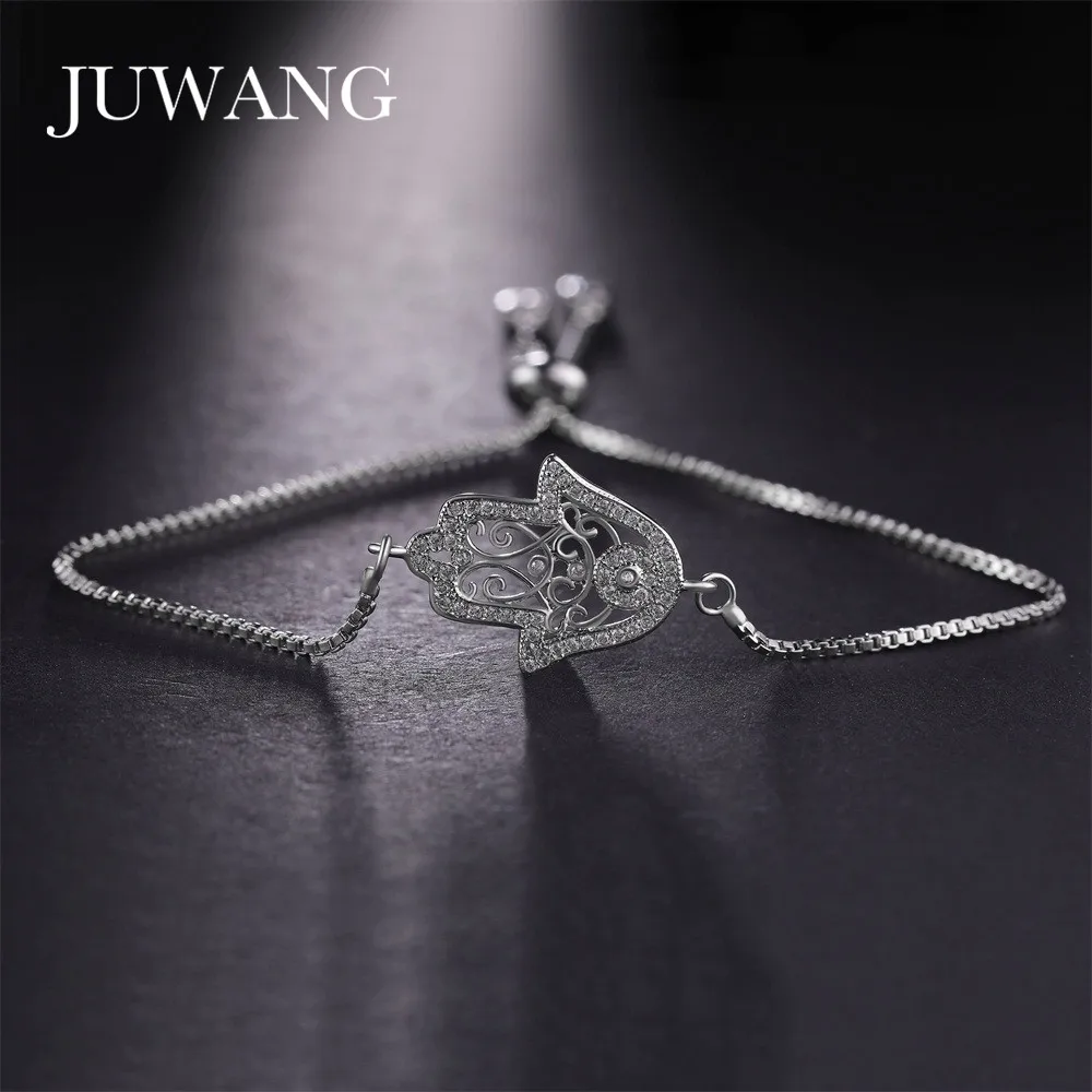 JUWANG, браслет Хамса, для женщин, девушек, золотой цвет, регулируемый, Femme, вечерние, свадебные, модный, браслет, ювелирное изделие, подарок