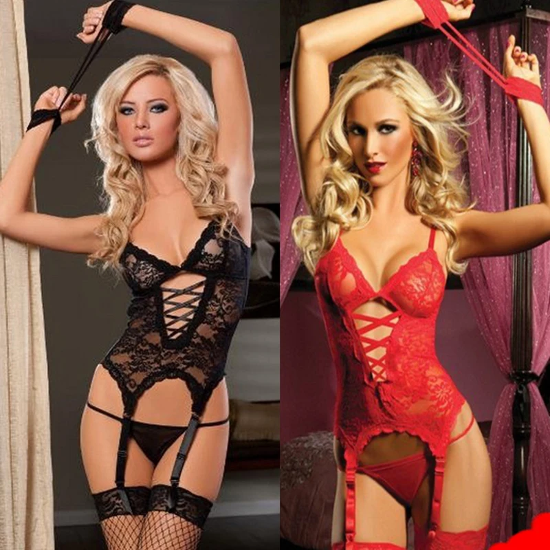 Exotic Lingerie Sexy Hot Woman Lace Babydoll Teddy Sexy Underwear Sleepwear Lenceria Sexi Mujer Porno Costumes Dress Plus Size