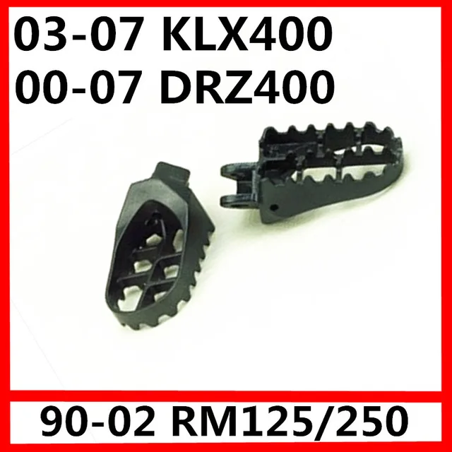 Сталь MX широкий подножки отдыхает педали для KLX400 03 07 DRZ400 00 RM125 RM250 90 02 эндуро