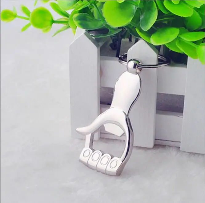 Portable Car keychain Hand Shape High-grade Simulation Key Chain Bottle Opener Silver Ring Best Gift Auto Accessories | Автомобили и