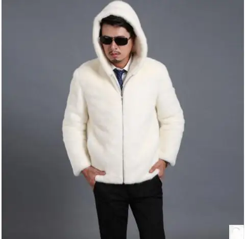 Новые мужские куртки с капюшоном Зимние/Осенние из искусственного меха S/6Xl