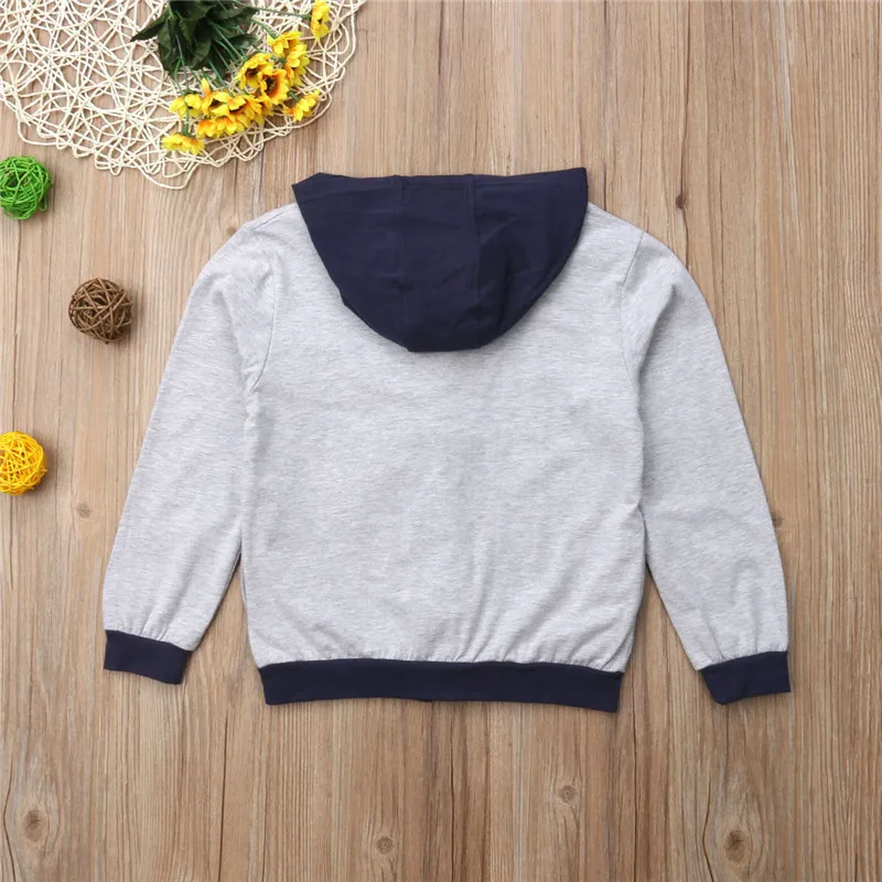 Пальто для маленьких мальчиков и девочек Верхняя одежда с капюшоном Цвет синий