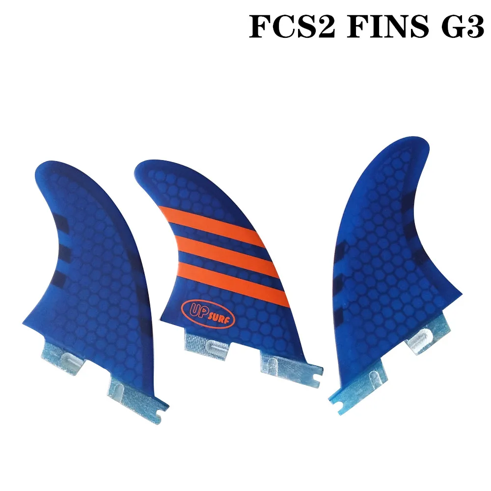 Серф FCSII G5 M Размер доски для серфинга синий/белый/красный/зеленый цвет сотовые плавники три плавника набор FCS 2 плавника Горячая FCS II плавник Quilhas - Цвет: Blue