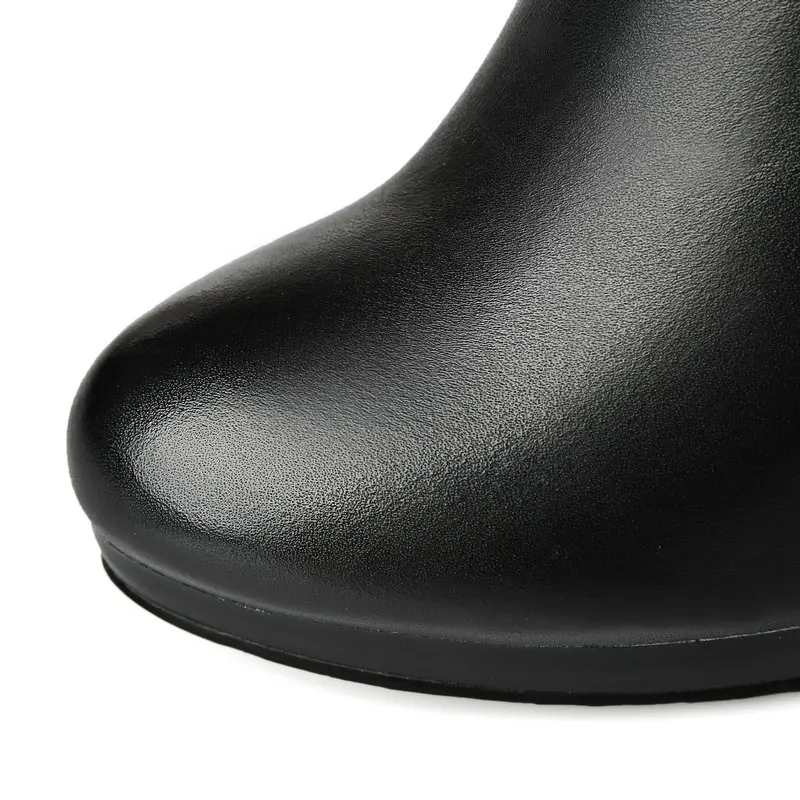 Women Over The Knee Boots Autumn Winter Warm Genuine Leather High Heels Shoes Woman Sexy Party Dancing Boots