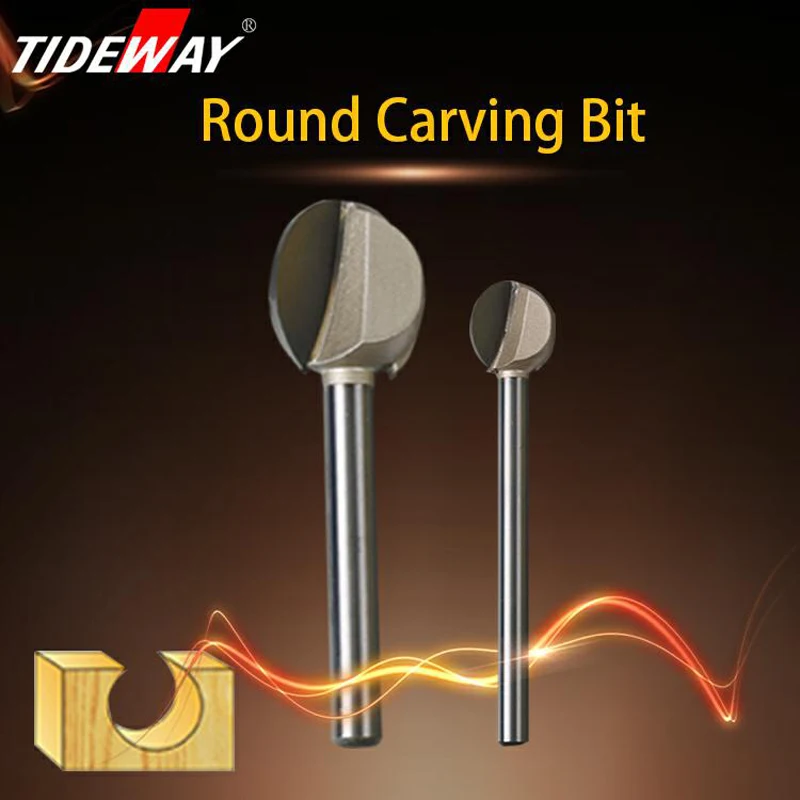 Tideway 1 шт. 3 мм 6 хвостовик Круглый Резной бит изготовление формы CNC биты для