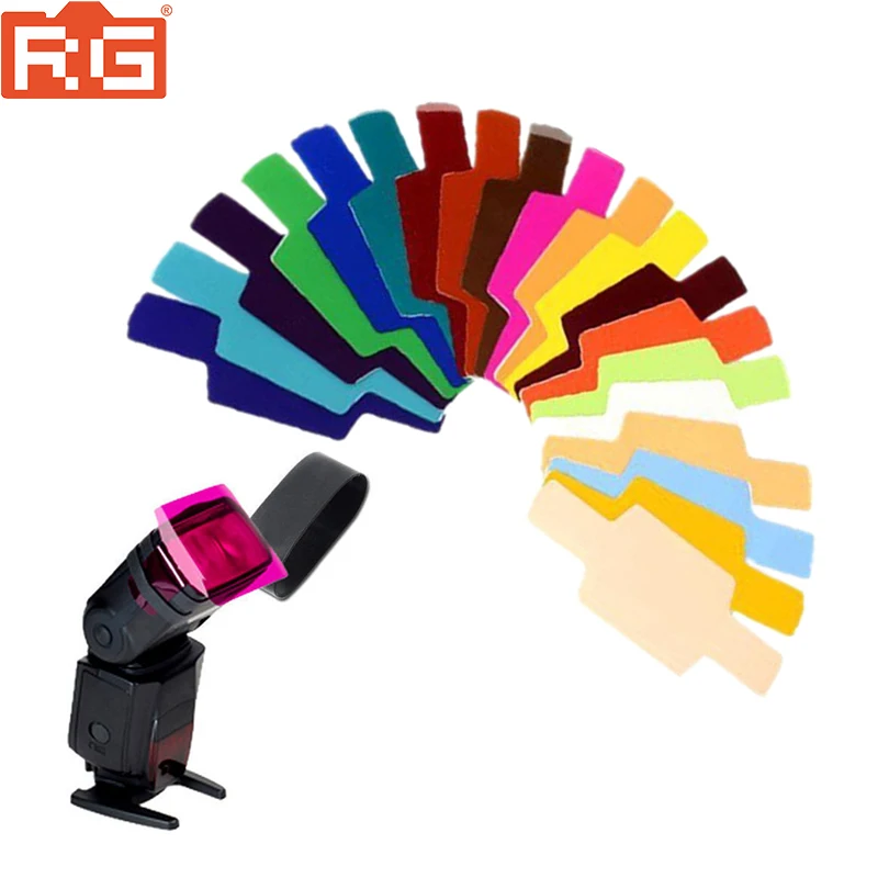 Рассеиватель света для фотографий 20 цветов Canon Nikon Sony Yongnuo Godox Flash Nissin Speedlite|color gel