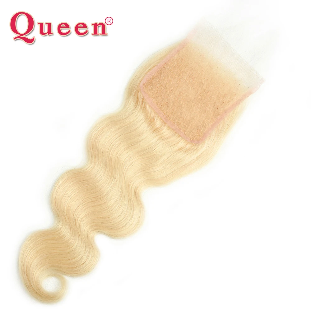 Queen hair Products бразильские объемные волнистые 3 или 4 пучка с закрытием 613 блонд цвет Remy человеческие волосы пучки с закрытием