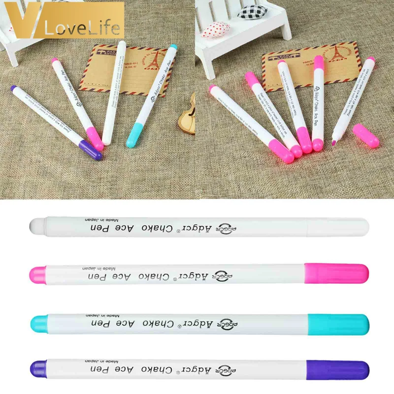 4 шт. стежки водяная стираемая ручка швейная втулка чернильная ткань лоскутный