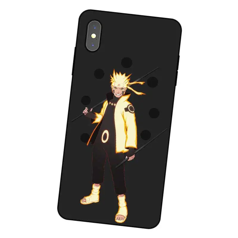 P129 Naruto Black Silicone Case Cover For Apple iPhone 11 Pro XR XS Max X 8 7 6 6S Plus 5 5S SE |