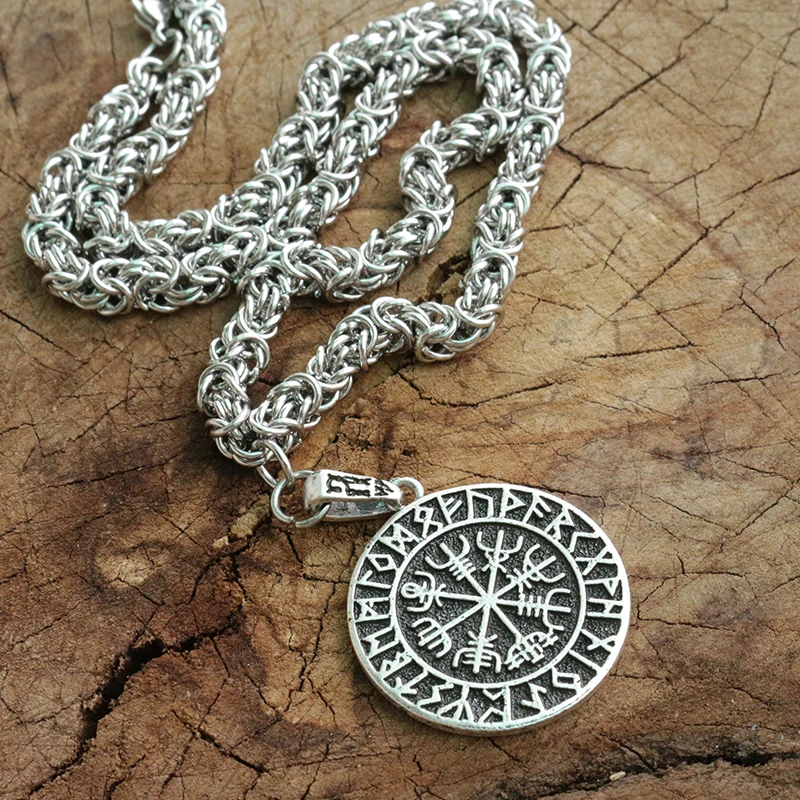 ODIN'S вегвисир символ норзы Рунический кулон мужское ожерелье руны викингов