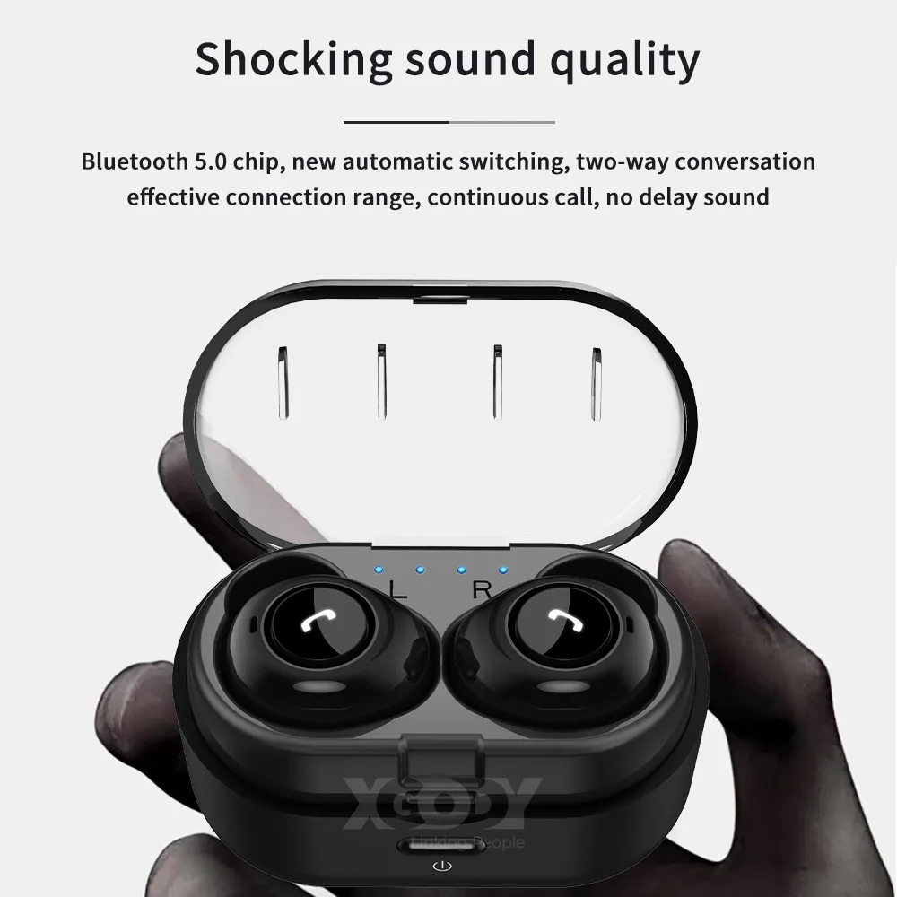 XGODY CP7 TWS Mini True беспроводной Heaphones шумоподавление Bluetooth 5 0 наушники с двойной