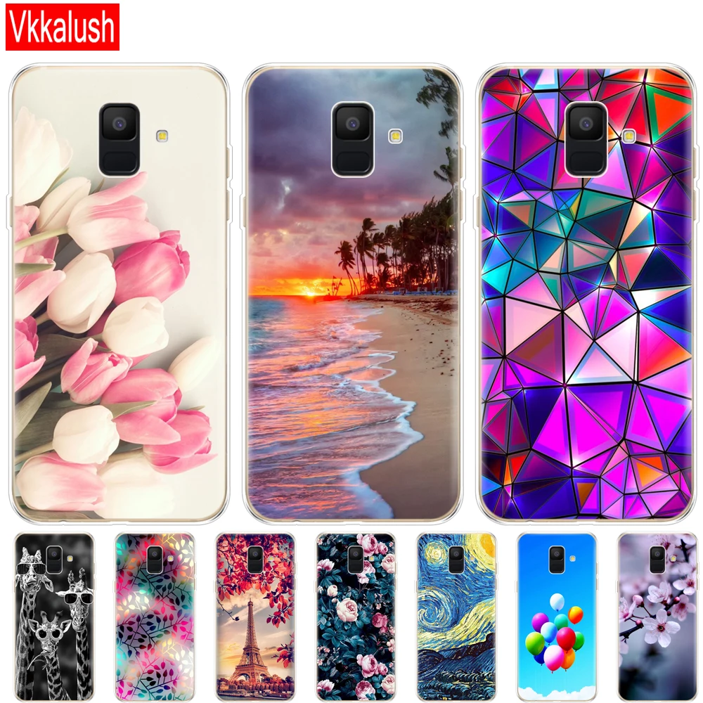 Силиконовый чехол для Samsung Galaxy A6 2018 SIM SM A600 A600F samsung plus A605 A605F защитный из ТПУ |