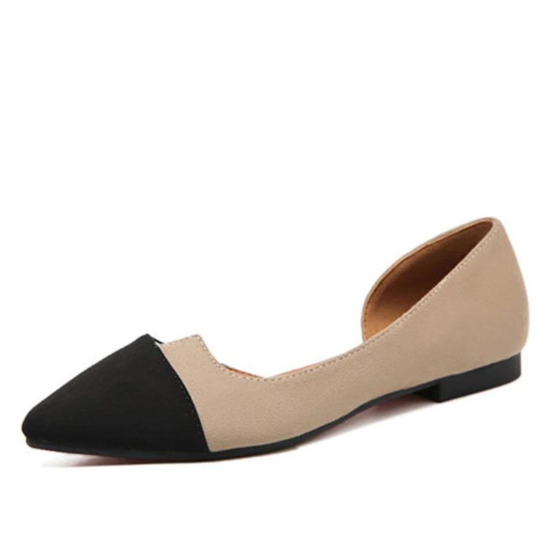 Черный YAERNIpatchwork сбоку hollowout квартиры корейский дизайн velvetmoccasins девочек балетки на плоской подошве Новинка для женщин повседневные singleshoes обувь для вождения - Цвет: Черный