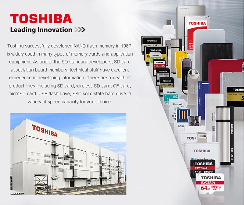 TOSHIBA Micro sd карта 16 Гб/32 ГБ/64 ГБ высокоскоростная Мини TF карта памяти класс 10 128 Гб Microsd карта для смартфонов/планшетов