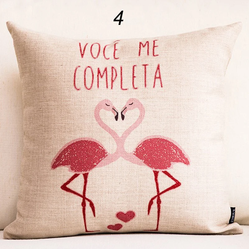 Модная Скандинавская птица розовая Любовь Фламинго Наволочка декоративная