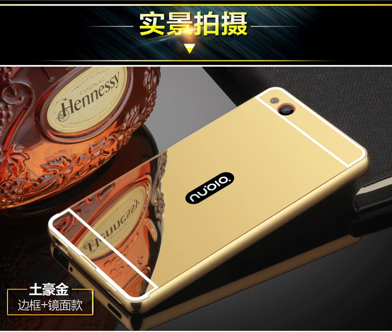 Чехол для zte Nubia Z9 Mini с зеркальным покрытием, Алюминиевый металлический бампер, акриловая задняя крышка из поликарбоната, чехол для zte Nubia Z9 max PLUS, чехол для телефона s