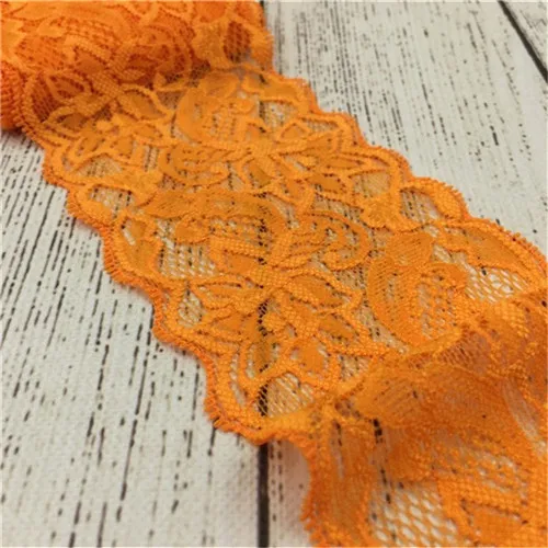 2Yards 8cm width 23colors Elastic Lace Fabric DIY Crafts Sewing Suppies Decoration Accessories For Garments Elastic Lace Trim - Цвет: Белый