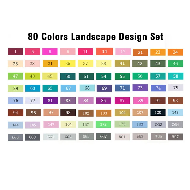 Touchfive 30/40/60/80 Colors Art Marker Set Alcohol Based Sketch Marker Pen For Drawing Manga Design Art Set Supplies - Цвет: 80 Landscape Set
