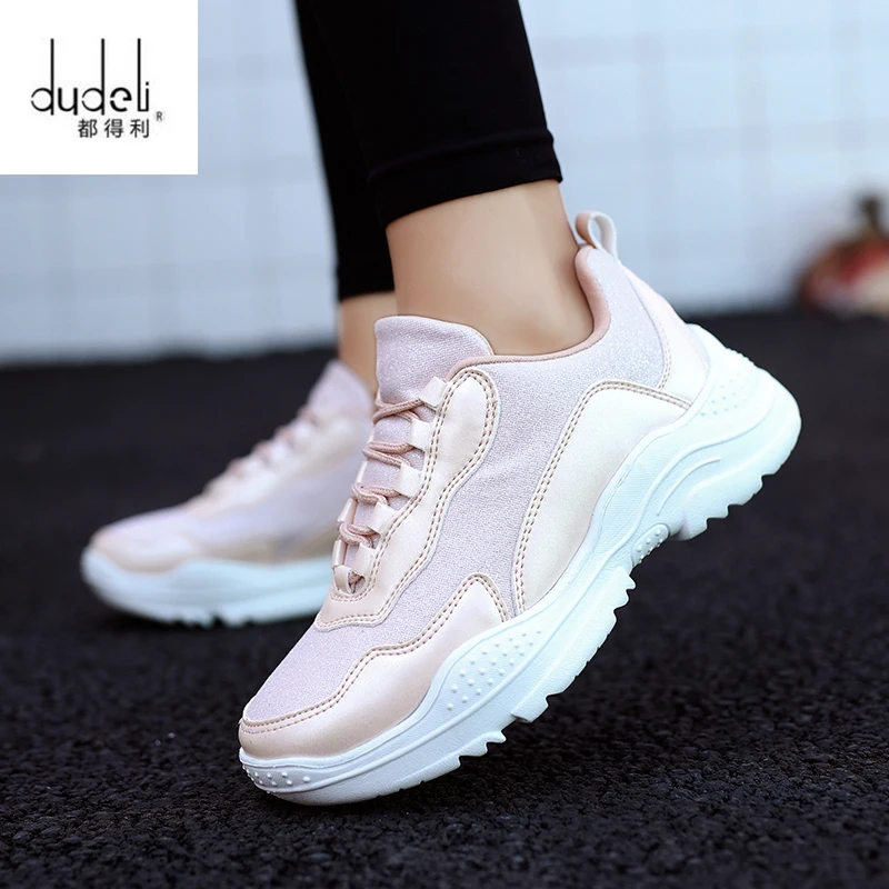 2019 женские кроссовки на платформе женская повседневная обувь танкетке дышащие