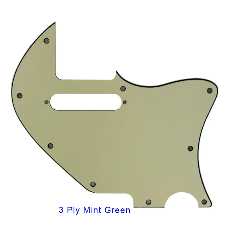 Pleroo гитарные аксессуары Pickguard 9 винт для Fender Merle Haggard Signature Telecaster Модифицированная Thinline гитарная пластина для царапин - Цвет: 3 ply Mint green
