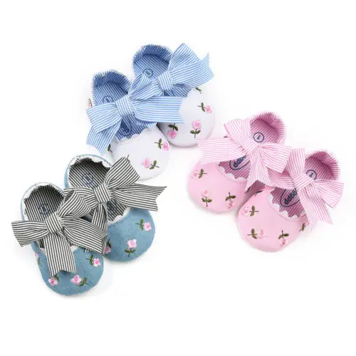 Новые модные детские Новорожденные Девочки Малыши Зимние ботинки с бантом