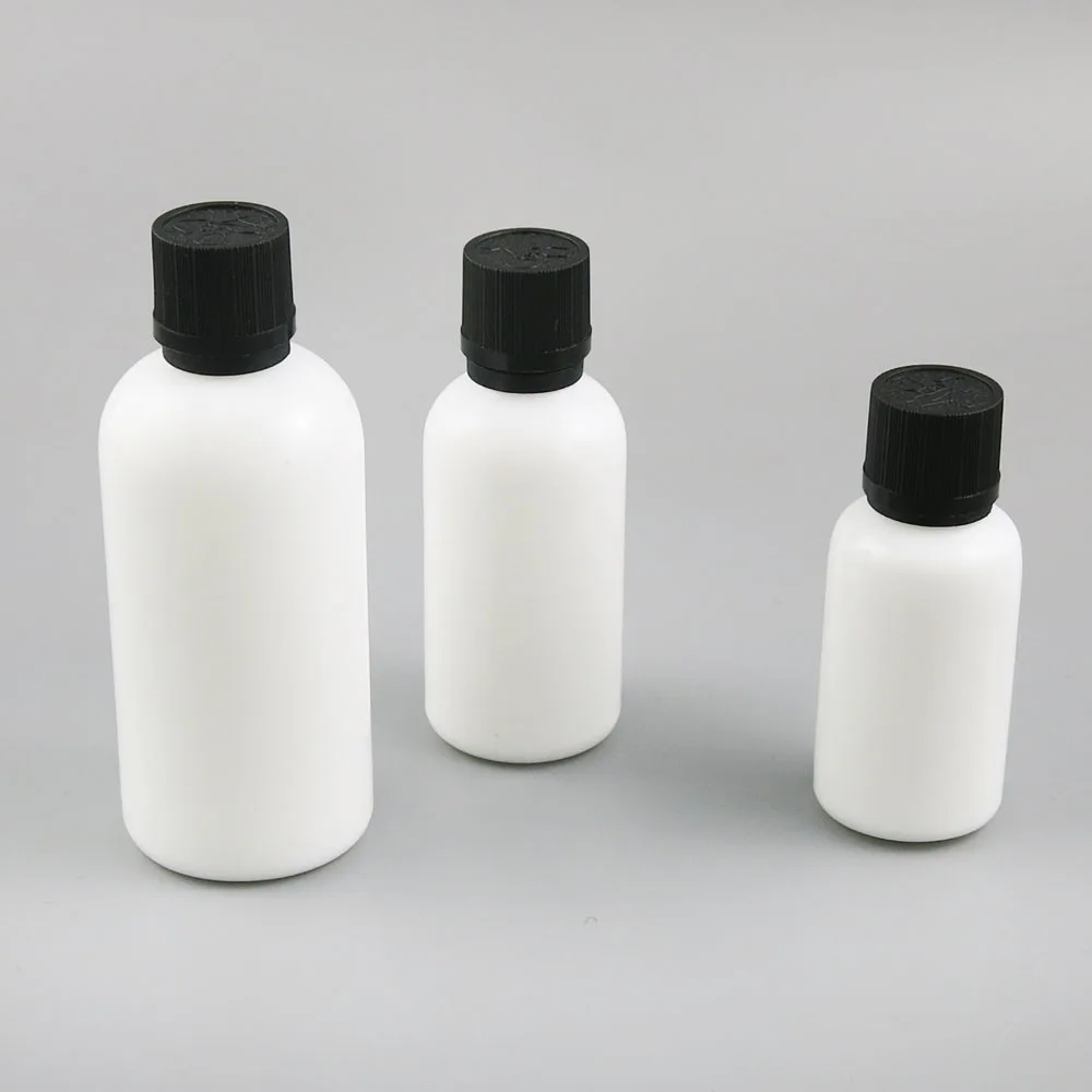 Портативная белая Нефритовая бутылка для эфирных масел с черной крышкой 10x30 мл 50