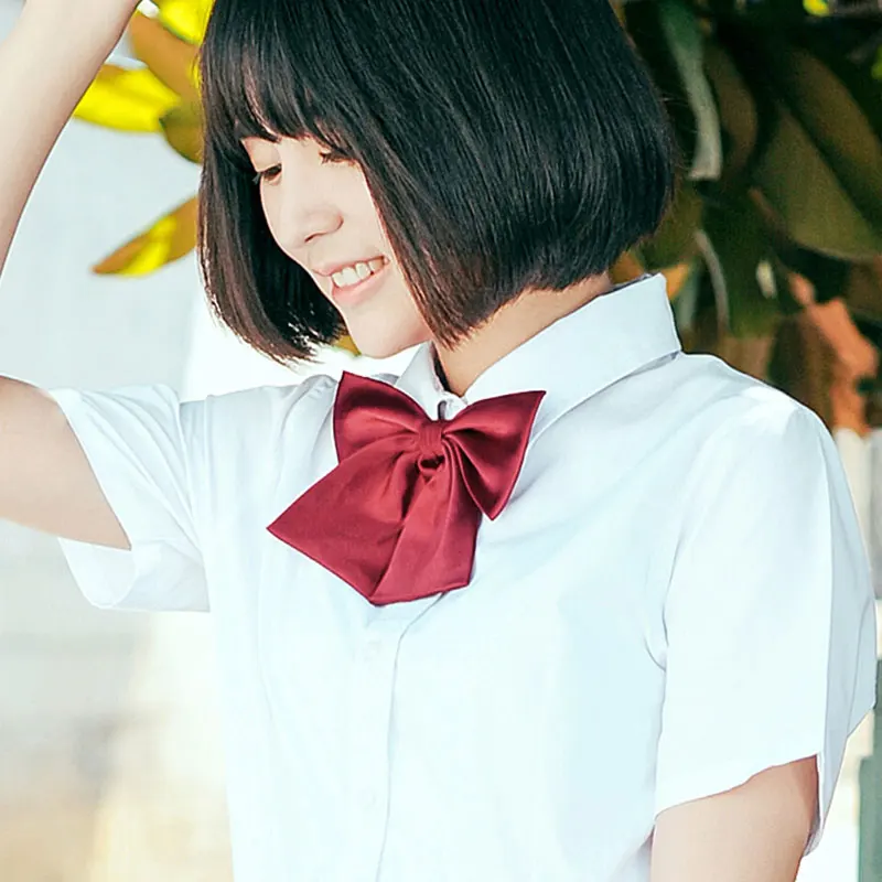 2 PCS / LOT JK Japanese schoolgirl sailor school uniform Pure color Bow Tie( 9 color Whole sale) 8pcs lot cherry blossoms bow tie pure color sakula beautiful tie for japanese school uniform sailor dress bow tie