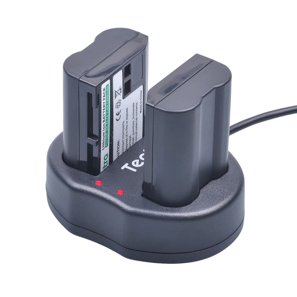 Комплект из 3 предметов Tectra зарядное устройство ENEL15 + USB двойное адаптер