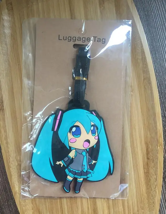 Золотой IVYYE Hatsune Miku Princess аниме аксессуары для путешествий багажная бирка на чемодан ID адрес портативный держатель тегов багажная этикетка Новинка - Цвет: Золотой