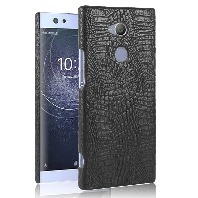 Для Sony Xperia XA2 Ультра чехол жесткий крокодил для телефона из искусственной кожи Ultra
