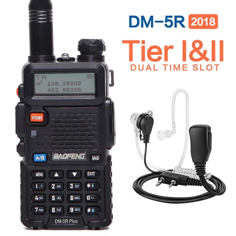 2021 Baofeng DM 5R плюс уровень I Tier II цифровой иди и болтай Walkie Talkie DMR двухстороннее радио