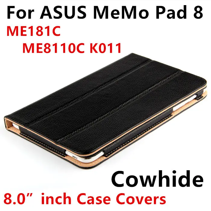 Чехол из воловьей кожи для ASUS MeMo Pad 8 защитный смарт чехол натуральной планшета