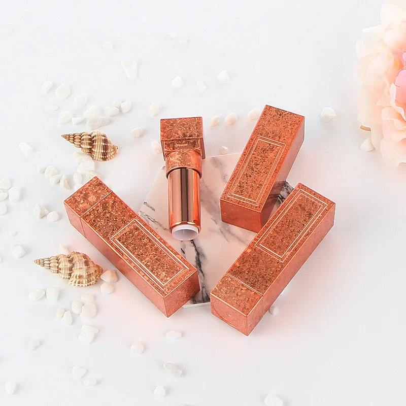 

High-grade Rose Gold Empty Lipstick Lip Gloss Tubes Cosmetic Packaging Sample Refillable Bottles Lipstick Container 20pcs/lot