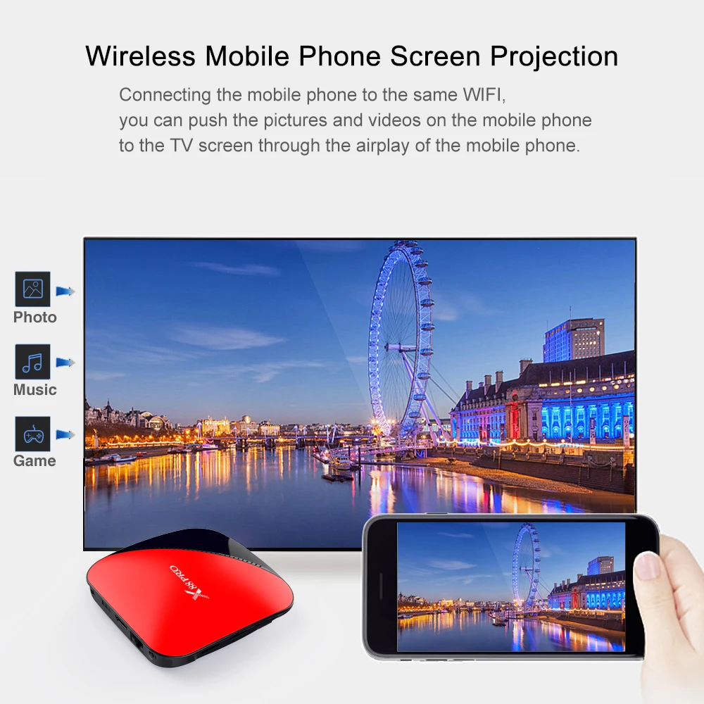 X88 Pro ТВ коробка Android 9 0 4 ГБ 64 с двумя камерами процессор Rockchip RK3318 Penta Core 5G Wi Fi HD Youtube 4K