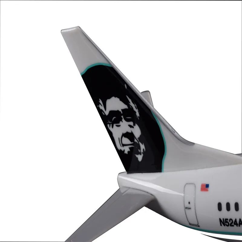 Модель самолета авиакомпании Аляска модель воздуховода B737 подарок игрушка 32 см
