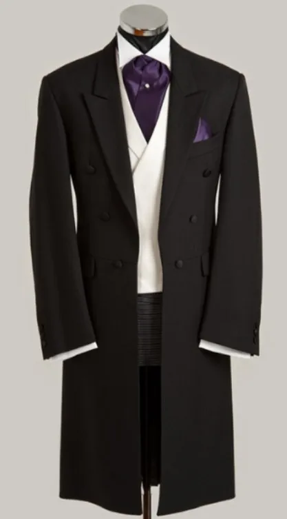 Мужской брючный костюм двубортный Свадебный жениха пиджак + брюки жилет|Костюмы|