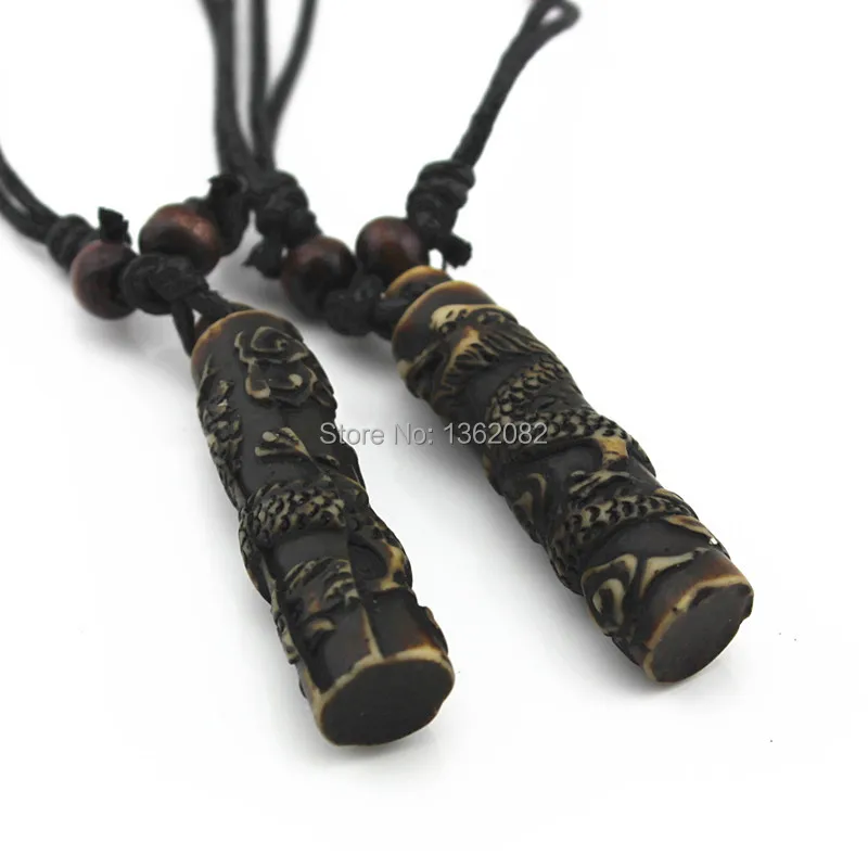 Имитация резьба по костям тотемный дракон кулон Мальчик Мужской этнический