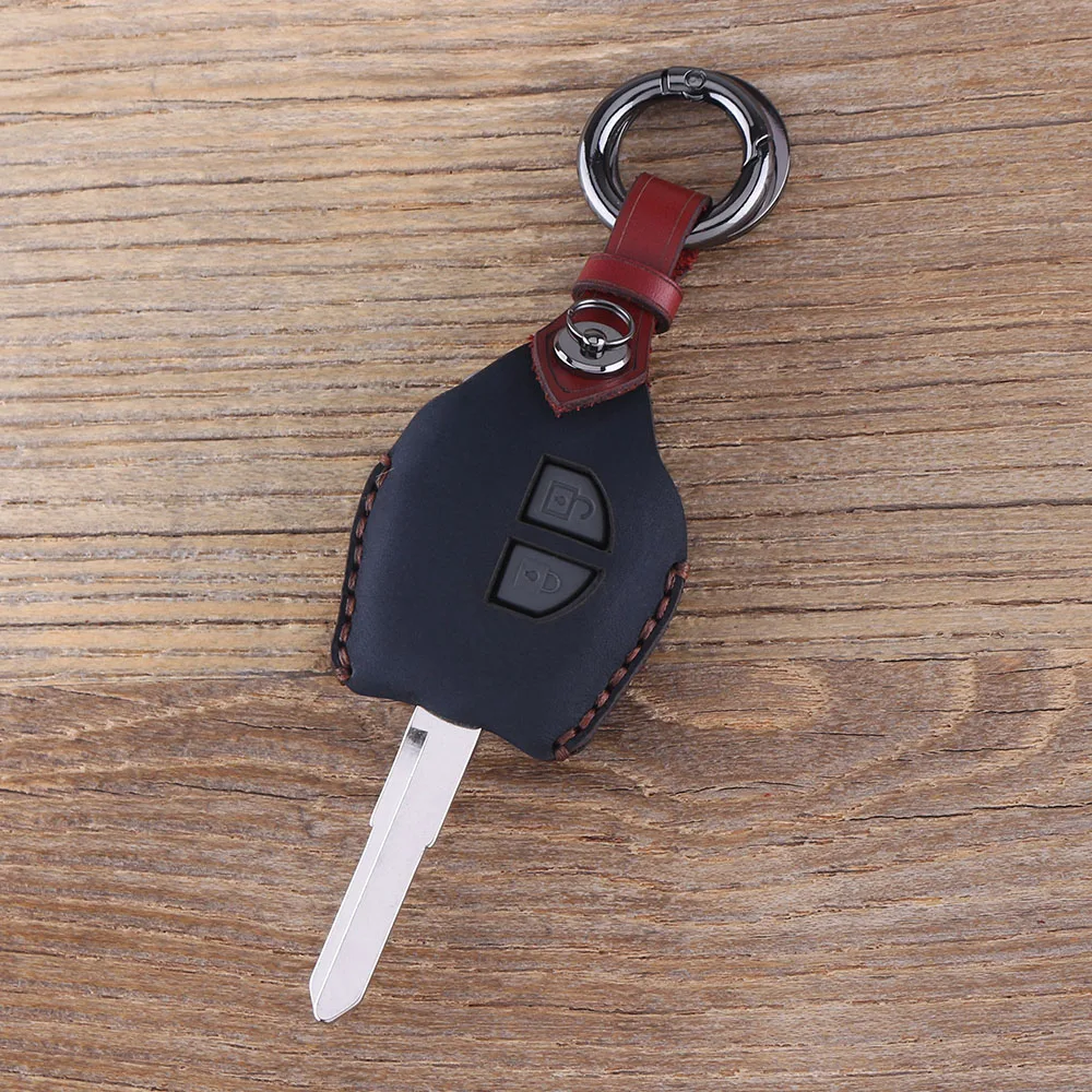 Color 3 KEYYOU кожаный 2 чехол для ключей с кнопками для SUZUKI SX4 Swift Grand Vitara Liana Key Cover аксессуары - Количество кнопок: Color 3